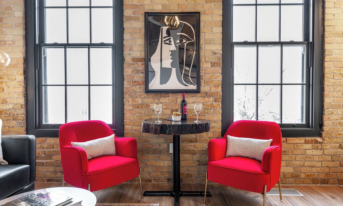 Stratford Condo | Modern loft with rustic character steps to downtown Stratford