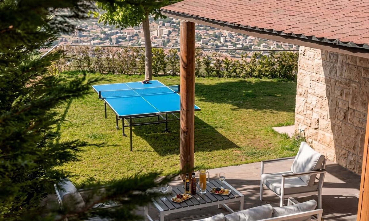 Mzaar Kfardebian Apartment | Stone 1 - Faqra - 2 bedroom apartment cliffside with large grass patio