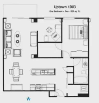 Connaught Apartment | Uptown 1D03 - 1 Bedroom + Den - Calgary, Alberta
