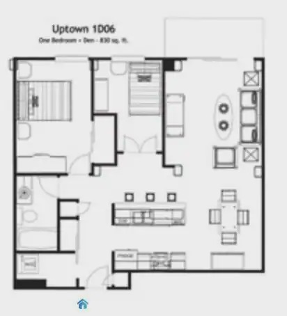 Connaught Apartment | Uptown 1D06 - 1 Bedroom + Den - Calgary, Alberta