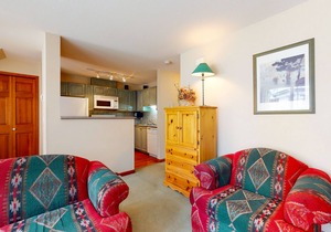 Beautiful 1st-floor condo with fireplace & patio, short walk or shuttle to lifts