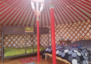 Flying moose yurt at Cabot Shores Wilderness Resort