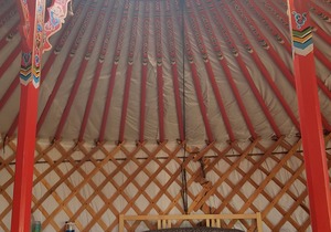 Flying moose yurt at Cabot Shores Wilderness Resort