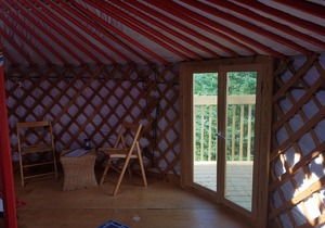 Flying moose yurt at Cabot Shores Wilderness Resort