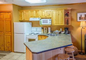 Ground floor 1 bedroom condo, great location close to village centre and next to ski runs