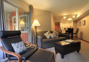 Lake Placid #121 | 1 Bedroom Creekside Condo with Kitchen and Fireplace