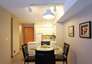 Lake Placid #121 | 1 Bedroom Creekside Condo with Kitchen and Fireplace