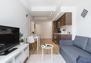 Luxury 2BR Condo steps from Subway