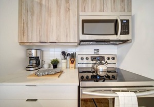 New Luxurious Modern 2BR Condo Sleeps 5 Coffee, AC, WIFI