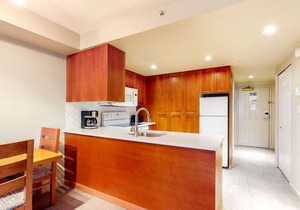 Ski lover's 4th-floor studio with fireplace, free WiFi, & well-equipped kitchen