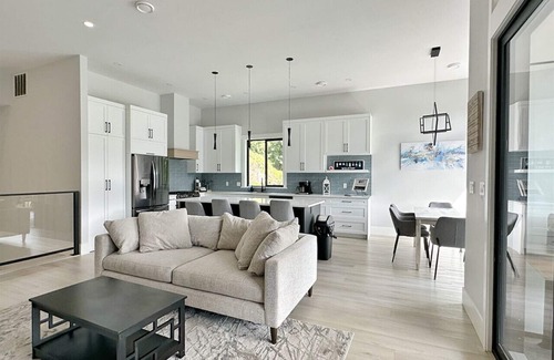Youbou House | Lakefront Retreat with a Sauna, Hot Tub & Private Beach Access