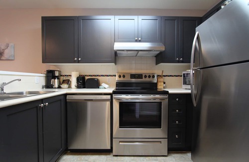 Village North Condo | Marketplace Lodge #212 | Studio with Kitchen, Fireplace, and Balcony