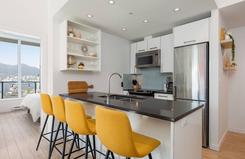 Downtown Eastside Apartment | 2B1B Penthouse With Panoramic Ocean View + Free Parking Stall