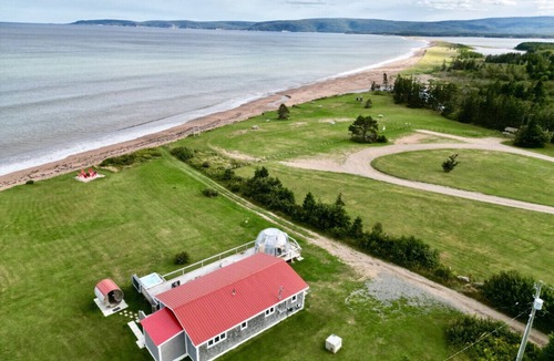 Aspy Bay House | Blissful Beachfront Bungalow. Beach- Hot tub & Sauna-All Weather Dome-Private