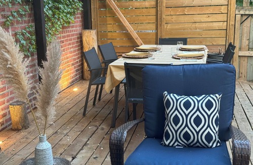 Ville-Marie Apartment | Brick Wall Beauty Stunning Terrace Spot