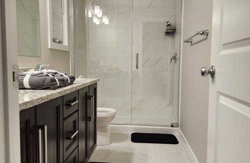 Balderson House | Budget Friendly Master bedroom Equipped with full Furniture in brand new home.