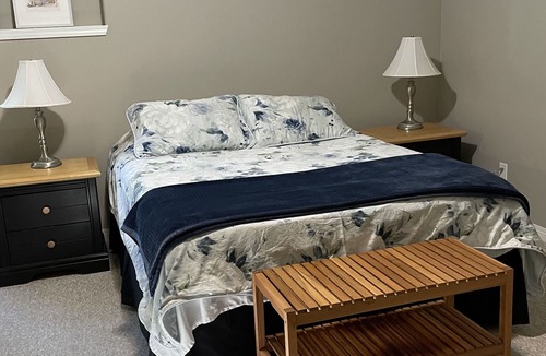 Ladysmith Apartment | Centrally located ocean view suite for work or vacation.