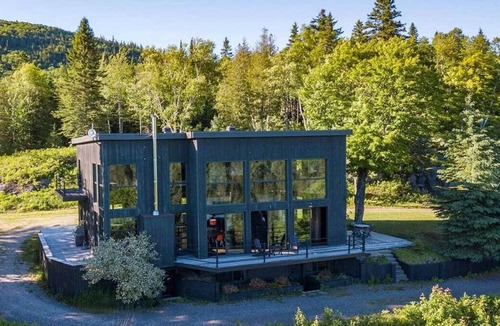 Saint Donat Ski Chalet | chalet spa vue panoramique