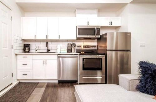 Jasper Place Apartment | Chic Suite - Long Stays - King Bed - Fireplace & WiFi