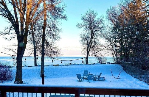 Sandy Hook Cabin | Cozy 4 season cottage with lake view and hot tub and access to private beach.