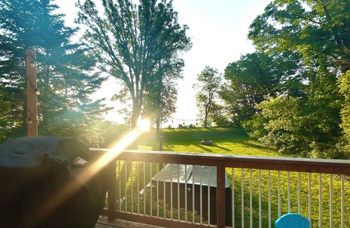 Sandy Hook Cabin | Cozy 4 season cottage with lake view and hot tub and access to private beach.