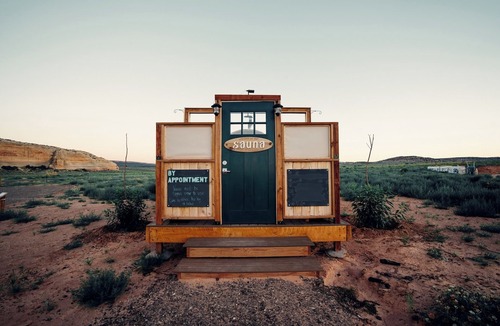 Monticello RV Rental | Cozy cedar pod with stunning La Sal Mountain Views