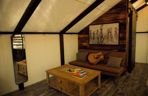 Mayne Island RV Rental | Enchanting Wall Tent