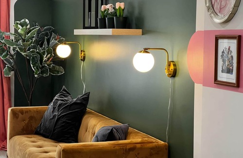 Downtown Apartment | Flamingo Jungle: Tropical-Themed Getaway