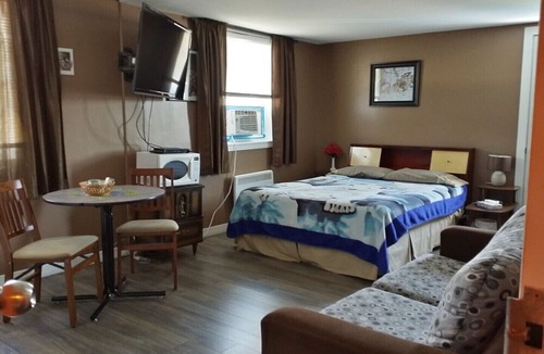 Val-d'Or Hotel | La Vieille Auberge, tourism residence - Appartment 1 room - 1 double bed, 1 single bed and a sofa bed 1 or 2 persons