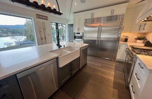 Shawnigan Lake House | Lakefront(partial) dock pool hot tub barrel rolled sauna gym bunk house fire pit