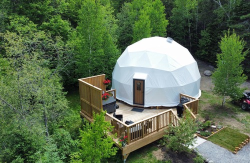 Hastings Highlands Cabin | Large Glamping Geodesic Dome just minutes from Algonquin Park East Gate.