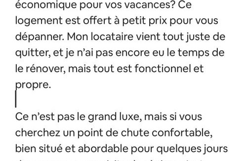 Lac-Megantic Apartment | le vétérans centrale