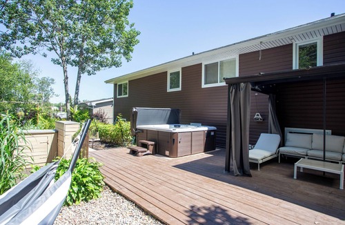 Lower Sackville House | Maple's Serene Spa Retreat with Hot Tub and Private Lake Trail Access