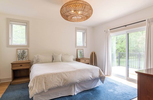 Georgian Bluffs House | Modern Green Oasis in private setting, covered patio with hot tub and fire pit!
