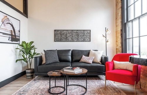 Stratford Condo | Modern loft with rustic character steps to downtown Stratford