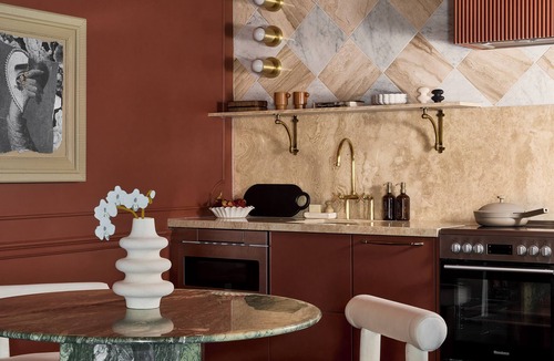 Stratford Hotel | Our spiciest suite—flat 6 is dipped in a hot red hue.