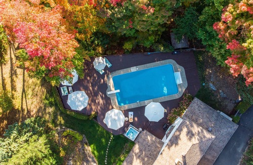 Sainte-Adele House | Private 5-Acre Estate with Pool, Spa, Sauna & Mountain Views