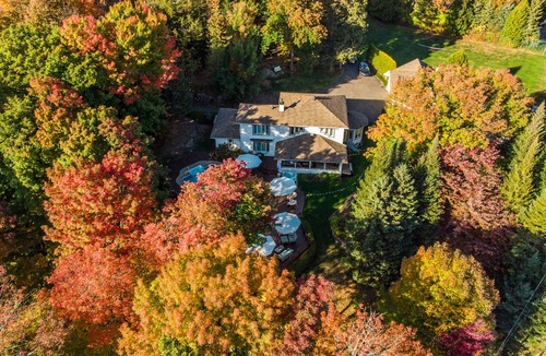 Sainte-Adele House | Private 5-Acre Estate with Pool, Spa, Sauna & Mountain Views