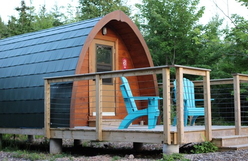 Englishtown Cabin | Puffin Pod Hike-In Sleeping Pod at Sally's Brook Off-Grid Luxury Cabins