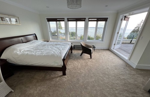 West Vancouver House | Seaview private room with balcony and bath