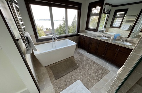 West Vancouver House | Seaview private room with balcony and bath