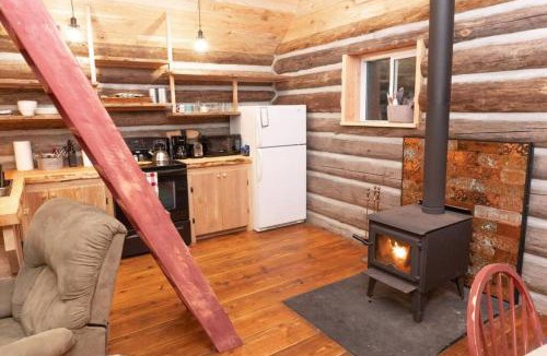 Regional District of Nanaimo House | Slow-Go Log Cabin in the Woods with Cozy Woodstove