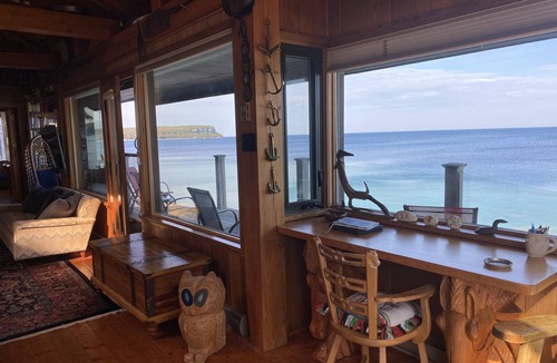 Lion's Head Cottage | Spectacular views- Stone Cottage, steps to the water, heated pool, pet friendlyn
