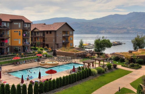 Westbank Condo | Stunning Lakefront Condo on the Beach - View, Pool, Hot Tub, Beach
