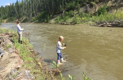 Sundre RV Rental | Tent and RV site on the James River at Stark Ranch Resort Site #1