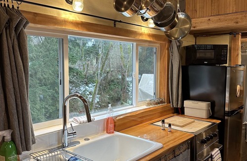 Gibsons House | Tiny home on working gourmet mushroom farm just minutes outside of Gibsons.