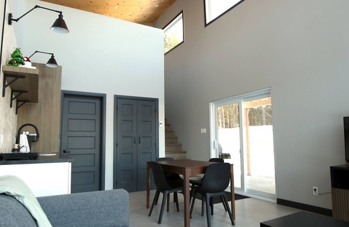 Saint-Raymond Ski Chalet | Valley view north arm#spas#outdoor fireplace#nature#guaranteed fun