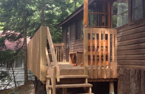 Tiny Cabin | walk to private beach across the street - 2BR Cabin - amazing sunsets
