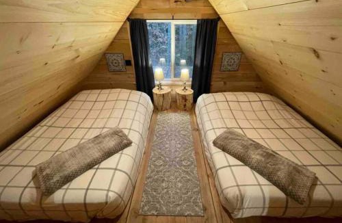 Regional District of Nanaimo House | Wind Down Log Cabin in the Woods with Cozy Woodstove