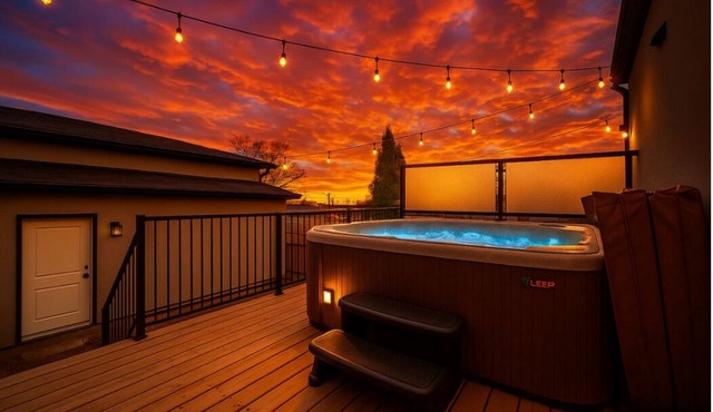 5BDRM Chic Modern Home - Hot Tub - King Bed - AC - Garage
